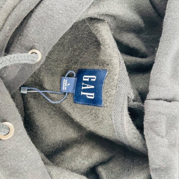 Gap 1969 Navy Blue Mens Hoodie Sweatshirt Large Cotton/Polyester Blend - Picture 3 of 6